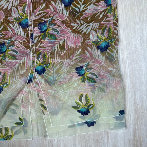 Cabi Sleeveless Tropical Print Parlor Resortwear Vacation Coastal Casual Top XL - Picture 13 of 16